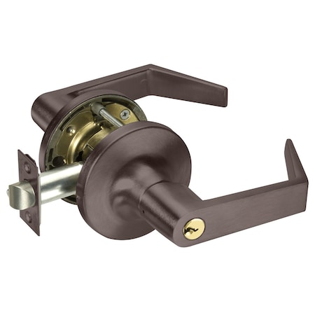 Yale Grade 1 Utility/Asylum/Institutional Cylindrical Lock, Augusta Lever, Conventional Cylinder, Dark Ox AU5430LN 613E